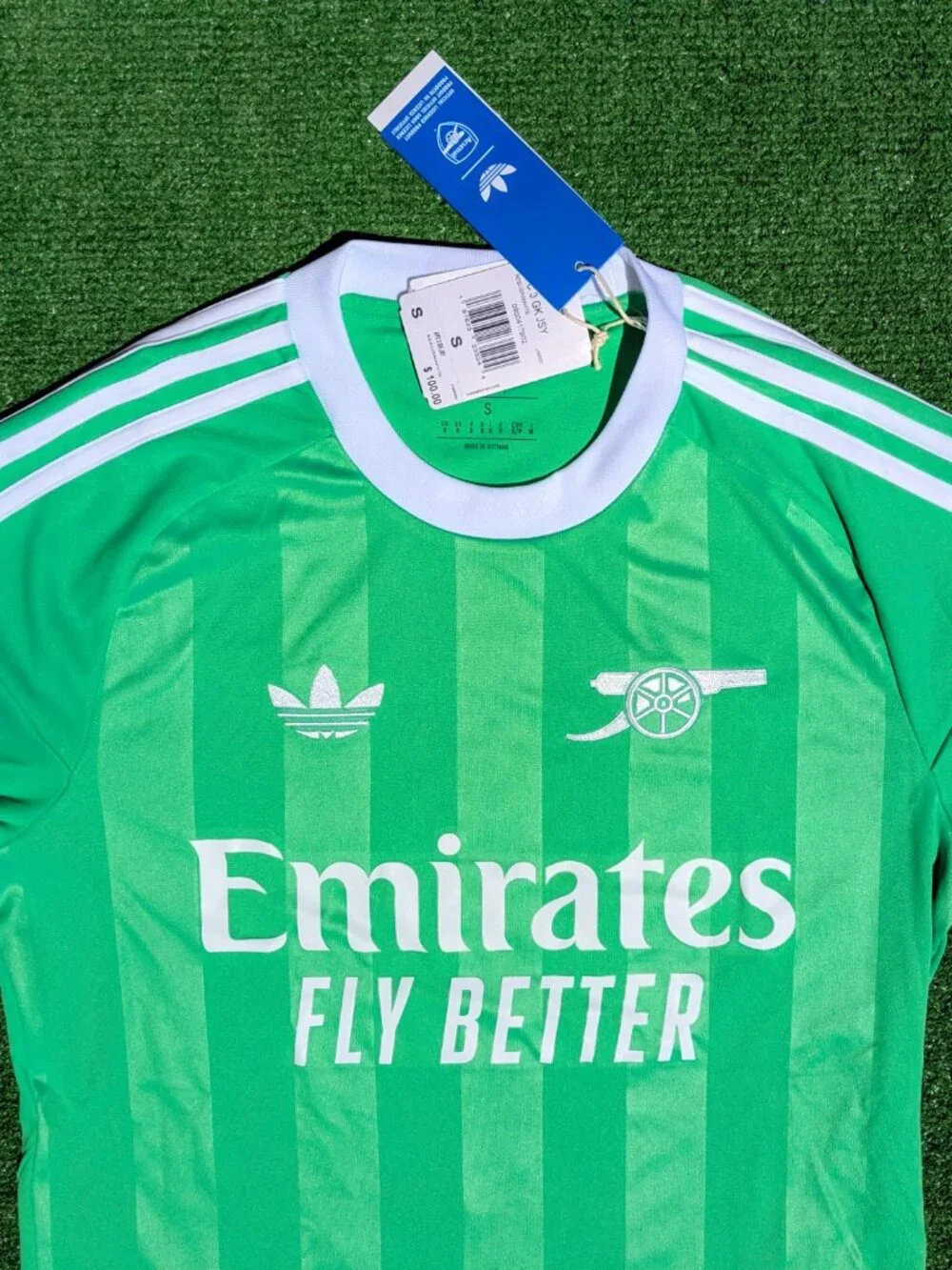 Arsenal FC Adidas25/26 3rd Goalkeeper Soccer Football Mens Sml Jersey/Shirt NWT